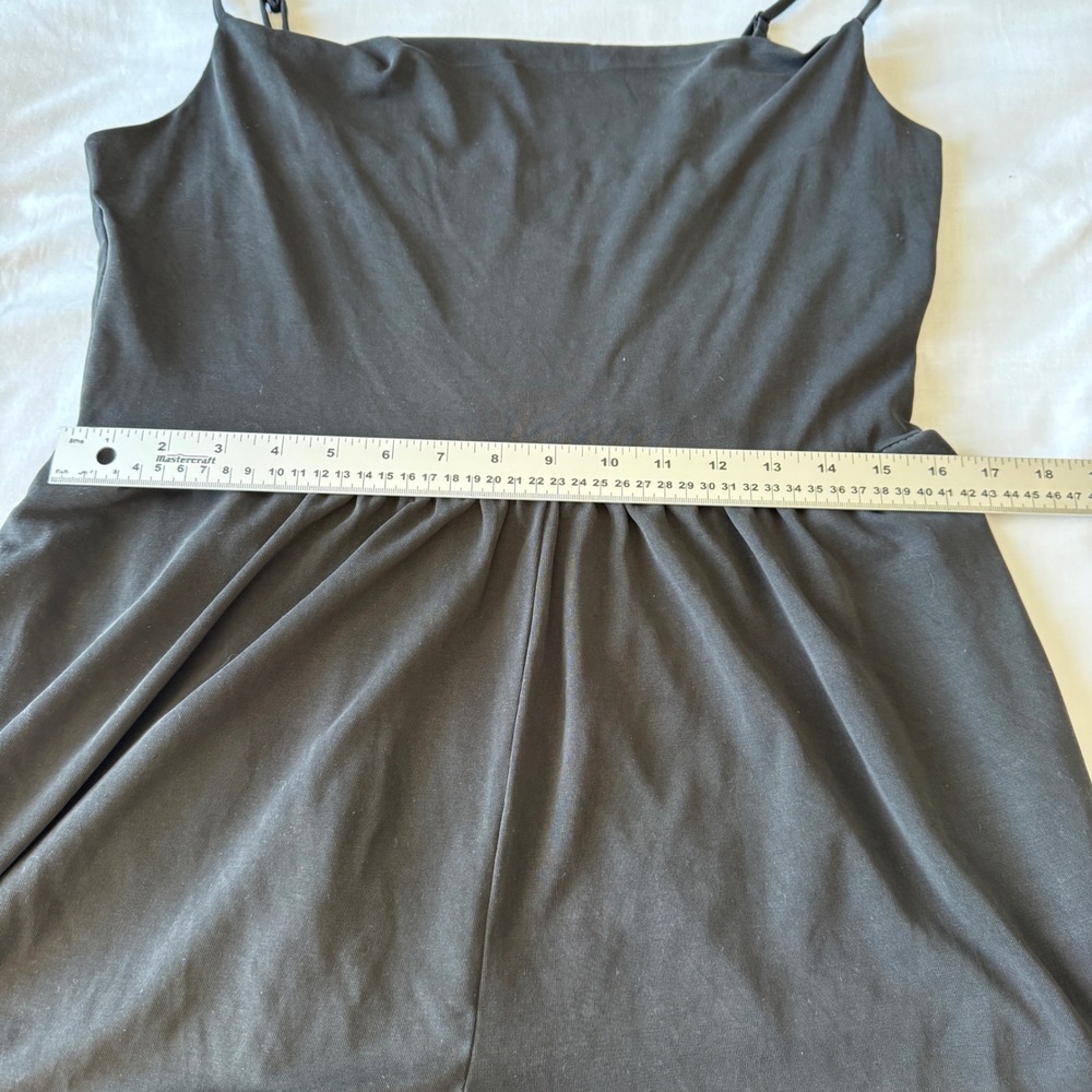 Black Tape Cami Romper Black Large Jersey‎ Knit Athleisure Preppy Twee Summer - Picture 9 of 13